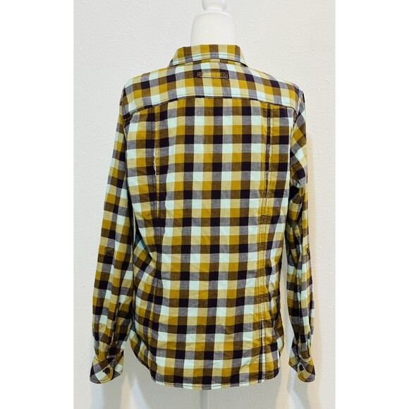 Duluth Trading Co Women Size L Button Up Plaid Flannel Shirt Western Country - Picture 5 of 11